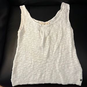 Roxy XS White Crochet Style Tank Top